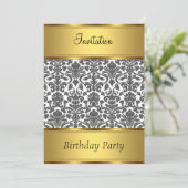 Invitation Anniversaire Damassé (Debout devant)