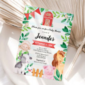 Invitation Anniversaire d'animaux de la ferme