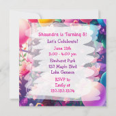 Invitation Anniversaire d'Anime afro-américaine (Dos)