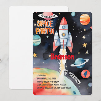 Invitation Anniversaire dans l'espace