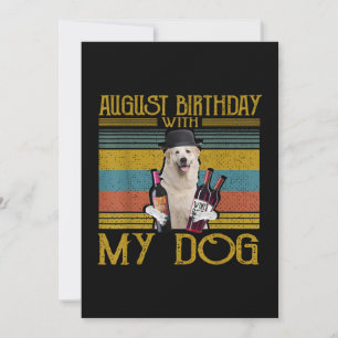 Invitation Anniversaire d'août avec mon grand chien des Pyrén