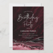 Invitation Anniversaire d'argent de Bourgogne n'importe quel  (Devant)