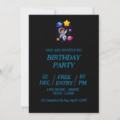 Invitation Anniversaire d'astronaute explorateur spatial pers (Devant)
