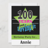 Invitation Anniversaire de 100 ans (Devant)
