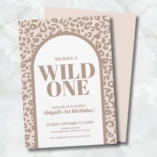 Invitation Anniversaire de 1 an de Modern Wild One