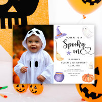 Anniversaire de 1 an Watercolor Spooky One Hallowe