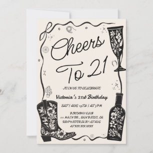 Invitation Anniversaire de 21 ans western