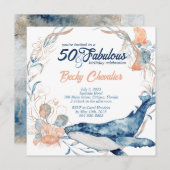 Invitation Anniversaire de 50 ans et fabuleux sur la plage oc (Devant / Derrière)