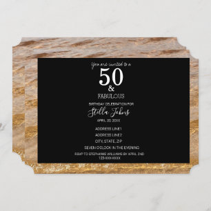 Invitation Anniversaire de 50 et fabuleuse Plage d'eau claire