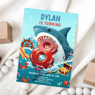 Invitation Anniversaire de 8 ans du Requin sous la Mer