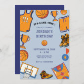 Invitation anniversaire de Baketball (Devant / Derrière)