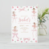 Invitation Anniversaire de Ballerina (Debout devant)