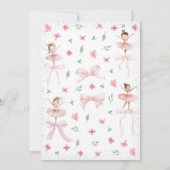 Invitation Anniversaire de Ballerina (Dos)
