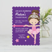 Invitation Anniversaire de Ballerina (Debout devant)