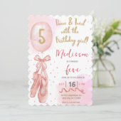 Invitation Anniversaire de Ballerina (Debout devant)