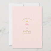 Invitation Anniversaire de Ballerina Rose & Or (Dos)
