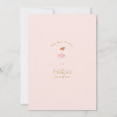 Invitation Anniversaire de Ballerina Rose & Or (Dos)