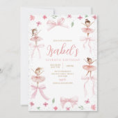 Invitation Anniversaire de Ballerine (Devant)
