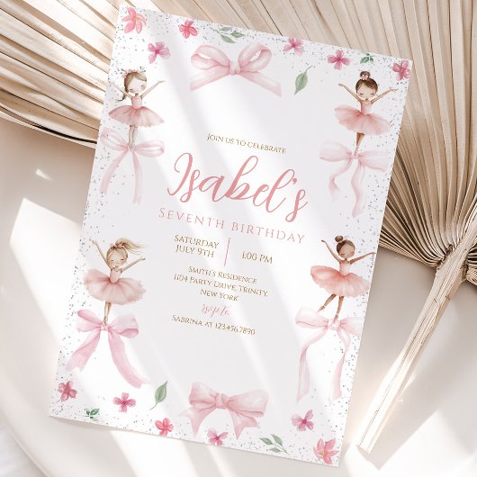 Invitation Anniversaire de Ballerine