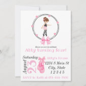 Invitation Anniversaire de ballerine (Devant)