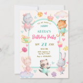 Invitation Anniversaire de ballerine Pastel (Devant)