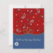 Invitation Anniversaire de Bandana et Denim Cowgirl (Dos)