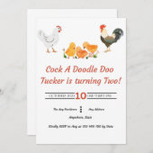 Invitation Anniversaire de Barnyard (Devant / Derrière)