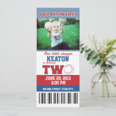 Invitation Anniversaire de base-ball deuxième (Debout devant)