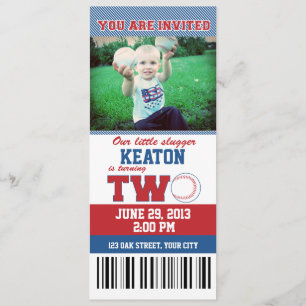 Invitation Anniversaire de base-ball deuxième