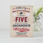 Invitation Anniversaire de base-ball d'invitation (Debout devant)