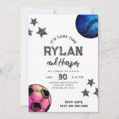 Invitation Anniversaire de baseball (Devant)