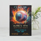 Invitation Anniversaire de baseball (Debout devant)