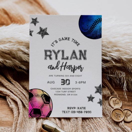 Invitation Anniversaire de baseball