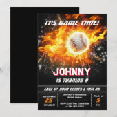 Invitation anniversaire de baseball modifiable (Devant / Derrière)