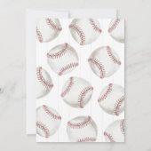 Invitation Anniversaire de baseball rétro (Dos)