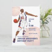 Invitation Anniversaire de basket-ball de la balle (Debout devant)