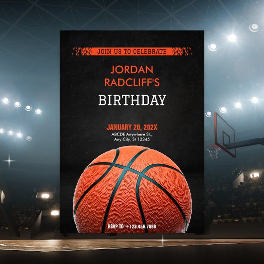 Invitation Anniversaire de basketball