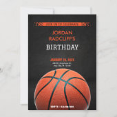 Invitation Anniversaire de basketball (Devant)