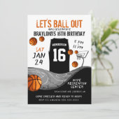 Invitation Anniversaire de Basketball Extérieur Sportif (Debout devant)