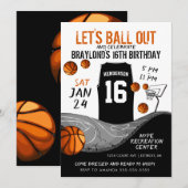 Invitation Anniversaire de Basketball Extérieur Sportif (Devant / Derrière)