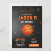 Invitation Anniversaire de Basketball Modifiable (Devant)