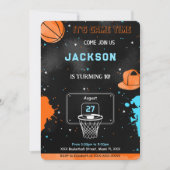 Invitation anniversaire de basketball modifiable (Devant)