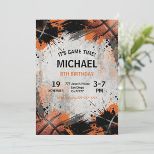 Invitation Anniversaire de Basketball Tout Âge