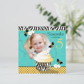 Invitation Anniversaire de Bee Cupcake (Debout devant)