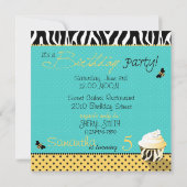 Invitation Anniversaire de Bee Cupcake (Dos)