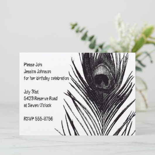 Invitation Anniversaire de Black Peacock (Debout devant)