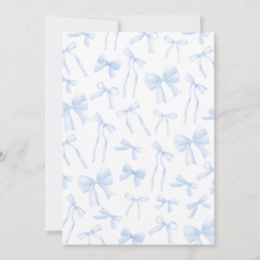 Invitation Anniversaire de Blue Bow (Dos)