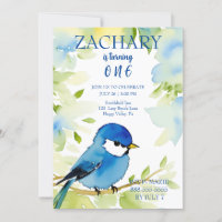 Anniversaire de Bluebird Watercolor