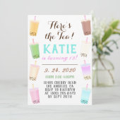 Invitation Anniversaire de Boba Tea (Debout devant)