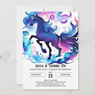 Invitation Anniversaire de Boho Children's Pony